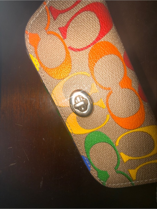 Coach Accessories - Coach Multicolor Signature Canvas  EyeGlass Case Pride rainbow